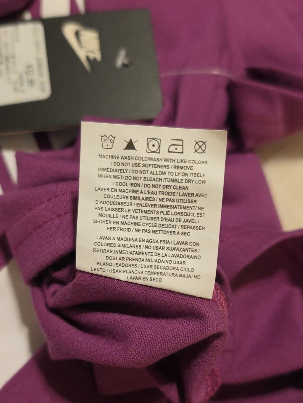 NWT Nike Purple Crop Logo Tee Juniors Size M - Picture 6 of 12